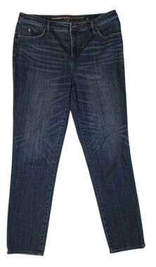 CHICO'S So Slimming Slim Girlfriend Leg Ankle Dark Stretch Denim Jeans 2T/US 12T